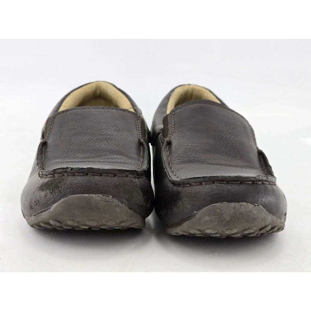 The Children's Place Loafers Boys Size 3 Brown Faux Leather Slip On -Good